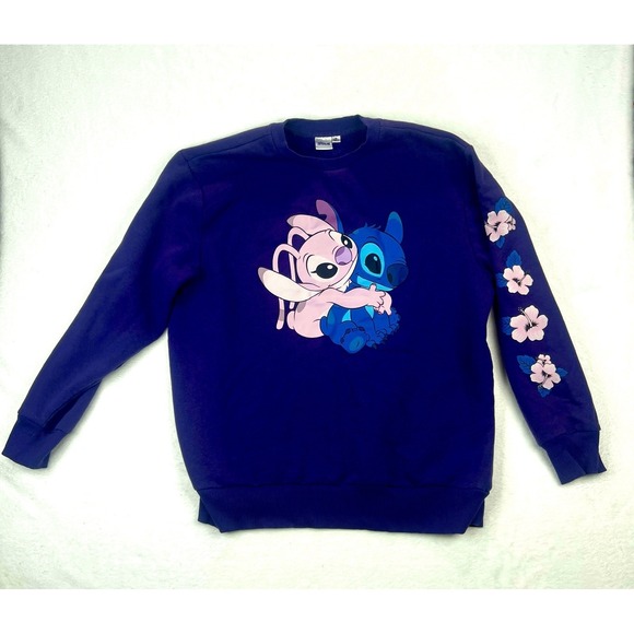 Disney Tops - Disney Lilo Stitch Sweatshirt Crewneck Adult XL Purple Cozy
